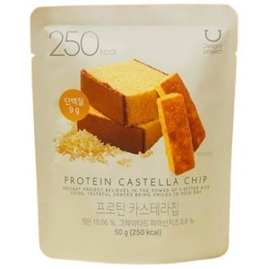 [딜라이트 프로젝트] 프로틴 브라우니칩 카스테라칩 50g  사무실 간식 단백질 함유 봉지타입, 24개