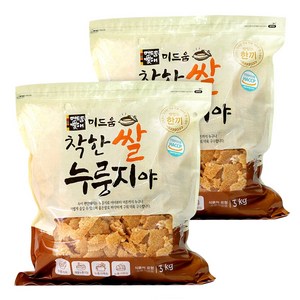 미드움 착한 쌀누룽지 구수한 누룽지 간식 누룽지탕, 3kg, 2개