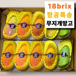 [호텔 납품] 고당도 항공직송 무지개망고 마하차녹 망고, 4kg (8-12과), 1개