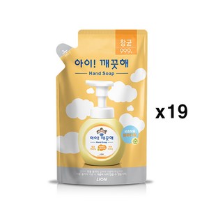 아이깨끗해 핸드워시 파우더향 리필, 200ml, 19개