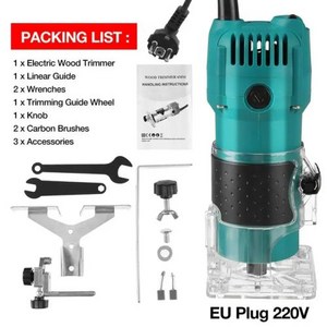 1500W 핸드 우드 라우터 목공 전기 트리머 220v 6.35mm 30000rpm 밀링 커터 기계 전동 공구, 1개