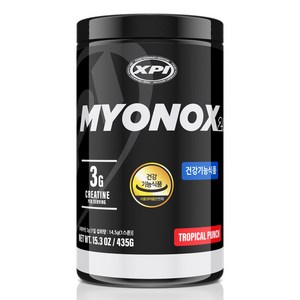 XPI 헬스부스터 마이오녹스 크레아틴 프리워크아웃 트로피칼펀치맛, 435g, 1개