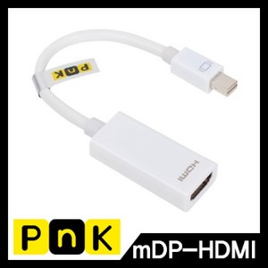 [강원전자] PnK Mini DisplayPort to HDMI 컨버터 오디오 지원 [P010A]