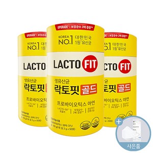 락토핏 생 유산균 골드, 100g, 3개