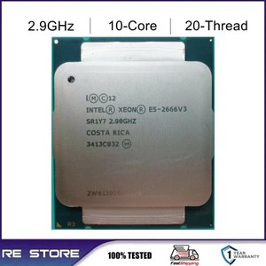 인텔 E5 2666 V3 프로세서 CPU 2.9Ghz 10 코어 135W LGA 2011 3 2666V3, [02] CPU, 한개옵션1, 1개