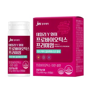 JW 중외제약 데일리Y 프로바이오틱스 프리미엄 질 유래 유산균, 1박스, 30정