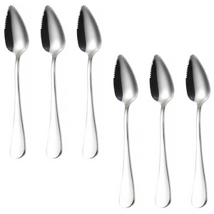 리브문 스텐 톱니 샤베트 스푼, 6개, 실버