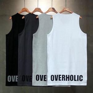 오버홀릭 남자 레이어드 OVERHOLIC 롱 나시 티 남성 데일리룩 민소매 면 여름 커플 시밀러룩