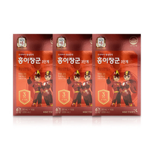 정관장 홍이장군3단계 8-10세 어린이 면역력쑥쑥(20ml*30포/90포), 20ml, 30개