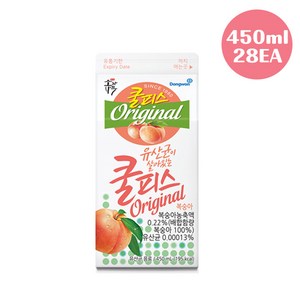 동원 소와나무 쿨피스 복숭아, 450ml, 28개