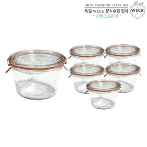 WECK 기본형 370ml(No.741)_고무링&클립 6개 세트