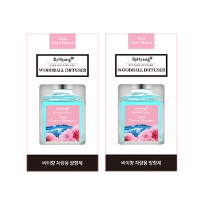 바이향 리프레싱 우드볼 디퓨저 100ml, 아쿠아체리블라썸, 2개