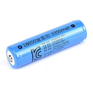 18650 리튬이온 보호회로 충전배터리 3.7V 3350mAh, 1개