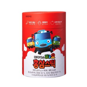 [동원 천지인] 꼬마버스 타요 홍삼스틱(10g 60포 60일분)x2개, 600g, 2개