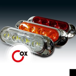 Cox SJ LED 4구 차폭등 24V 미등 방향지시등 차량용 시그널램프 대형차량 트럭 특장차, 주황LED, 1개