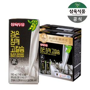 삼육두유 검은참깨고칼슘, 190ml, 32개