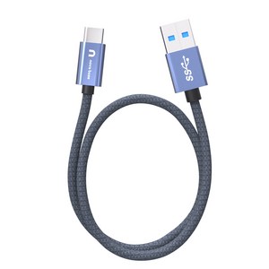 속도빠른 안드로이드오토 케이블 C타입 고속 충전 데이터 케이블 USB3.2 Gen2 A TO C, 블루 10Gpbs, 100cm, 1개