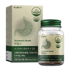 [건강한약속바른] [바른] 위건강 위힐스 800mg 30정x1박스, 30정, 1개