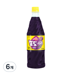 오뚜기 포도시럽 1kg, 6개