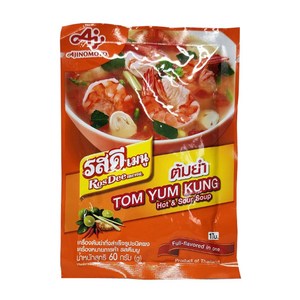 태국 아지노모토 AJINOMOTO 똠얌꿍 60g / 톰얌 똠양 새우맛 똠얌꿍 AJINOMOTO TOM YUM KUNG Hot Sou soup, 1개