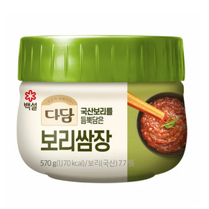 CJ [만능요리]다담 보리쌈장 570g [봄식재료] [믿고먹는][맛있는소스 우리집 건강한식재료], 4개