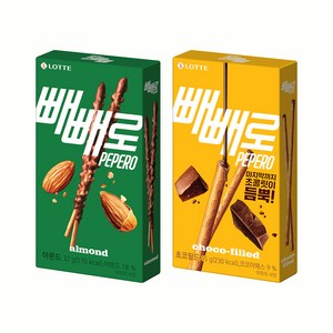 [본사직영]롯데 빼빼로 아몬드 32gX20개+누드 45gX20갑, 32g, 40개