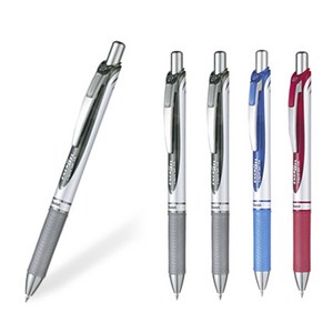 Pentel 에너겔 노크식 메탈팁 볼펜 BL77 0.7mm 5개 세트, BL77 0.7mm 블랙3+블루1+레드1개 세트, 1세트