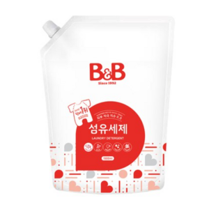 비앤비 섬유세제 리필, 1.5L, 8개