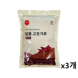 CJ 이츠웰 알뜰 고춧가루 양념용 1kg, 3개