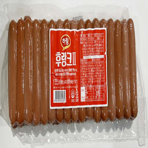 하림 후랑크2 소시지 1kg 치킨 후랑크 캠핑 핫도그 바베큐 업소용, 1개