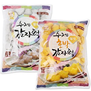 수제 감자떡 1kg+호박감자떡 1kg, 1kg, 1개