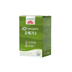 고려은단 식물성 퓨어 알티지 TG 오메가3 60캡슐, 3개, 60정