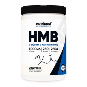 뉴트리코스트 HMB 1000mg 무맛, 1개, 250g