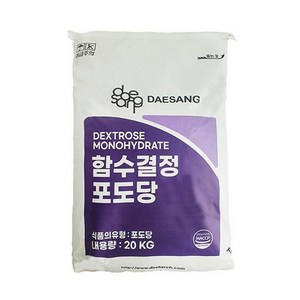 대상 함수결정포도당 20KG 업소용 대용량 국산, 1개