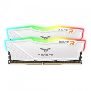 TeamGroup T-Force DDR4-3200 CL16-20-20 Delta RGB 화이트 패키지 서린 (32GB(16Gx2)), 2개