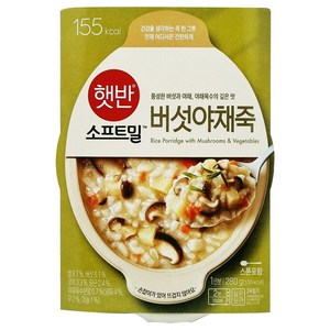 비비고 버섯 야채죽 280g, 24개