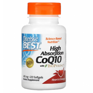 미국 닥터스베스트 코엔자임Q10 with 바이오페린 100mg 120소프트젤 코큐텐 큐텐, 1개, 120정 1통, 120정