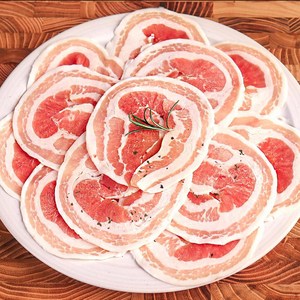 허브시즈닝 흑돼지 꽃삼겹 대패 돈차돌 냉동 삼겹살 500g 3팩 총 1.5kg, 3개