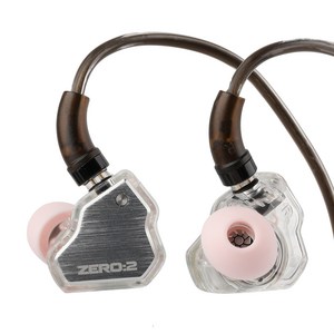 IEM 유선 이어버드 음악가용 OFC IEM 케이블 게임용 이어버드 다이나믹 드라이버 7Hz x Crinacle Zero 2 업데이트 10mm, Silver, Silver No Mic