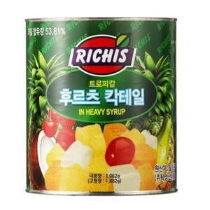 (주)동서 리치스 트로피칼 후르츠 칵테일, 3.062kg, 6개