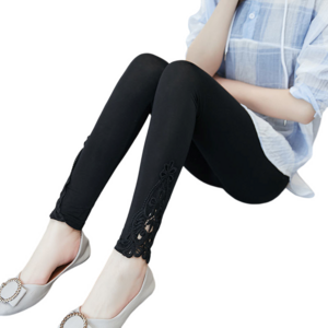 여성용 스판 펀칭 레이스 빅 사이즈 레깅스 뉴타임즈 X984F531