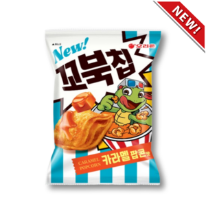 오리온 꼬북칩 카라멜팝콘맛 신제품 대용량, 4개, 108g