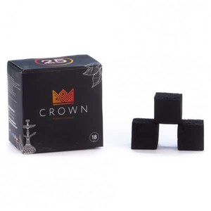 Crown Hookah 25mm charcoal 250gr 18pcs coconut coal coconut charcoal 숯 물담배숯, 1개, 250g