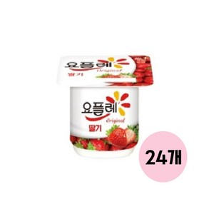 빙그레 요플레 딸기 요거트 85g, 24개