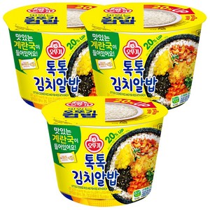 오뚜기 컵밥 톡톡 김치알밥, 222g, 3개