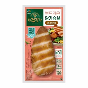 CJ 더건강한 닭가슴살 통살 훈제 100g, 5개