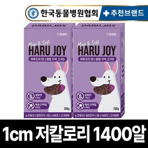 펫생각 하루조이 미니말랑 저칼로리 자색고구마 노즈워크 강아지 간식 다이어트 칭찬 보상 교육 훈련용 대용량 간식, 200g, 2개