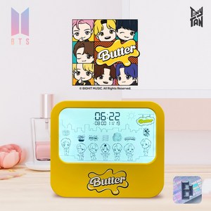 BTS butter 탁상시계 녹음 알람 타이니탄 버터 방탄소년단 나만의 음성 음악 애니메이션, 본상품선택