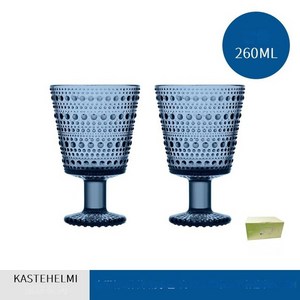 Finland Iittala Itala Kastehelmi 이슬 유리 컵 여성 가정용 인 와인 잔, [23] Rain colo goblet set, 1개