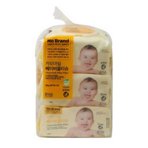[퀴클리몰] 노브랜드 카모마일 베이비 물티슈 (100매 x 6개입) (캡형), 100매, 1개